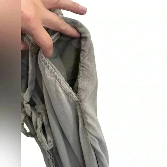 Anthropologie Cloth & Stone Strapless Frayed Cropped Jumpsuit - Size L - Picture 7 of 16